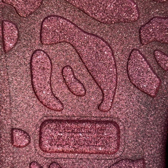 Alexander McQueen Glitter Women’s Sneakers in Printers Pink - 38.5 / 8.5 - Picture 10 of 10